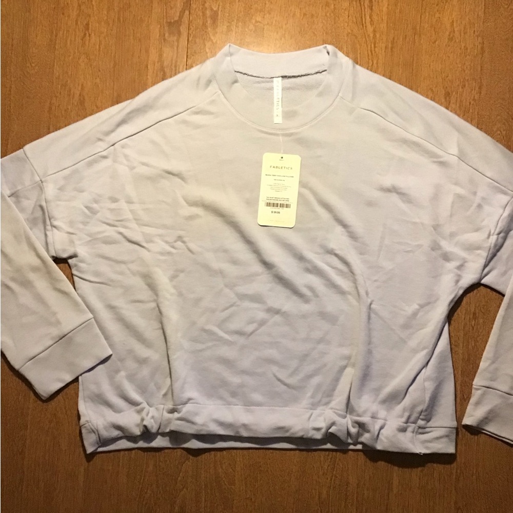 Fabletics semi-cropped baby blue pullover
